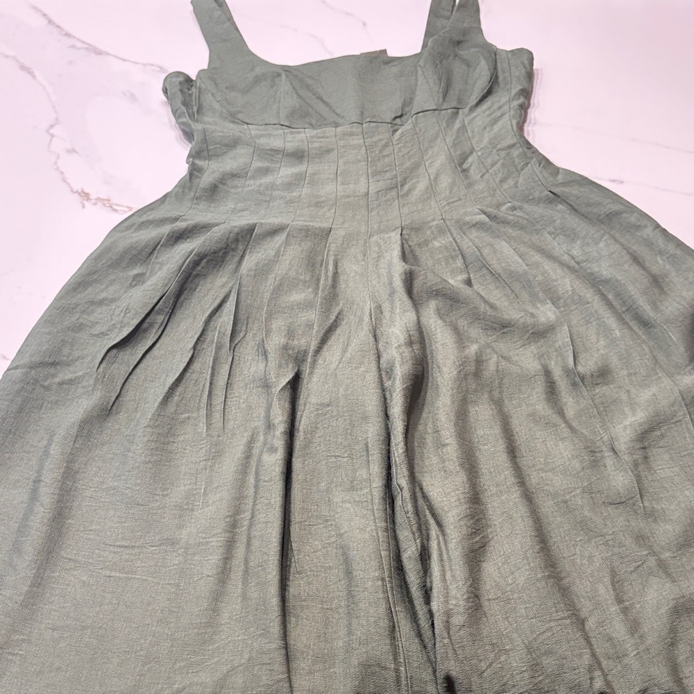 Taylor Forest Green Wide Leg Jumpsuit - Picture 3 of 15